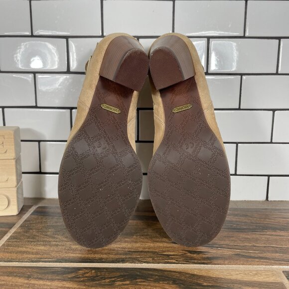 Vionic Aloft Chryssa Womens Size 6.5 Shoes Light Sand Suede Open Toe Ankle Boots - Picture 8 of 13